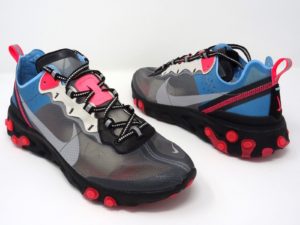 Nike React Element 87  серые с синим (40-44)