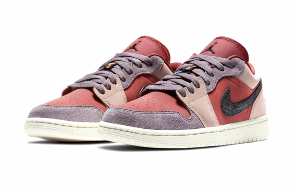 Nike Air Jordan 1 Low Canyon Rust разноцветные кожа-замша женские (35-39)