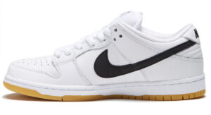 Nike SB Dunk Low Pro ISO белые с черным кожаные мужские-женские (40-44)